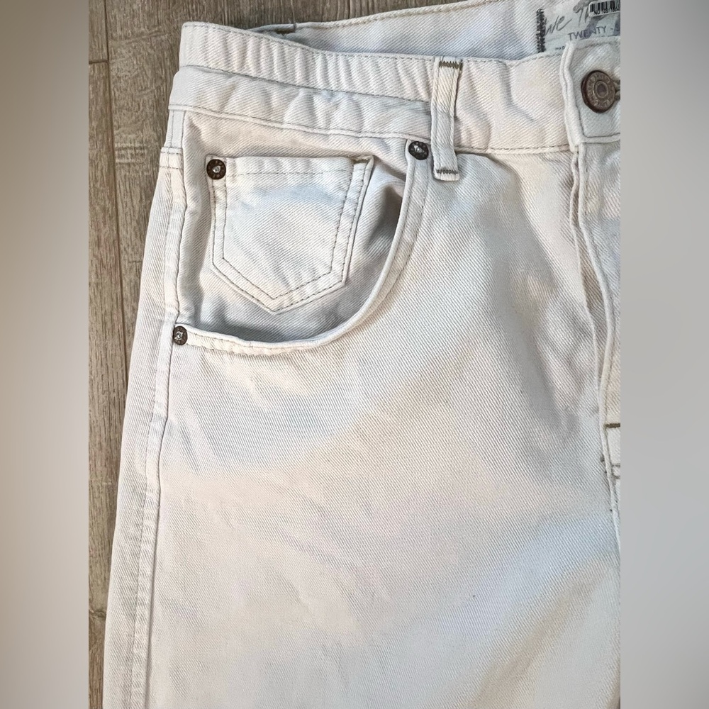 Free People Love fool Cream Flare Wide-Leg Jeans sz 27, - Picture 9 of 10